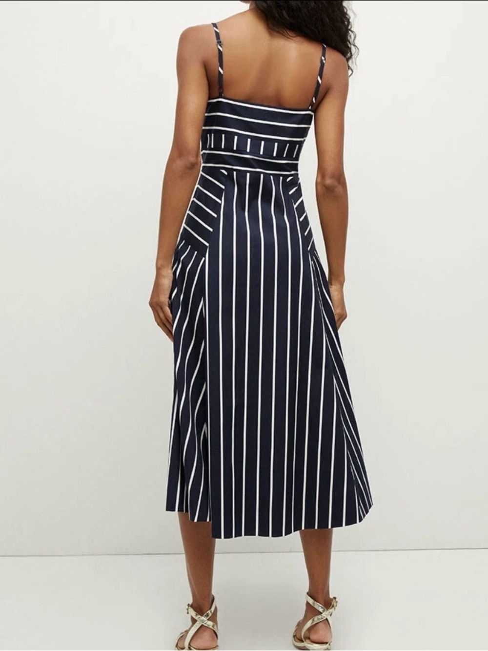 VERONICA BEARD Blige Striped Midi Dress in Blue White Women’s Size 4 NWT - Picture 2 of 11
